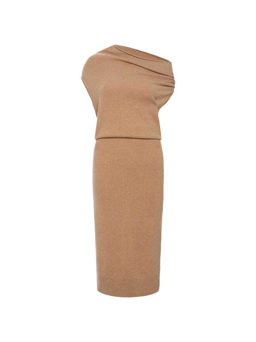brown holiday dress Brochu Walker Lori Sleeveless Dress in Tan