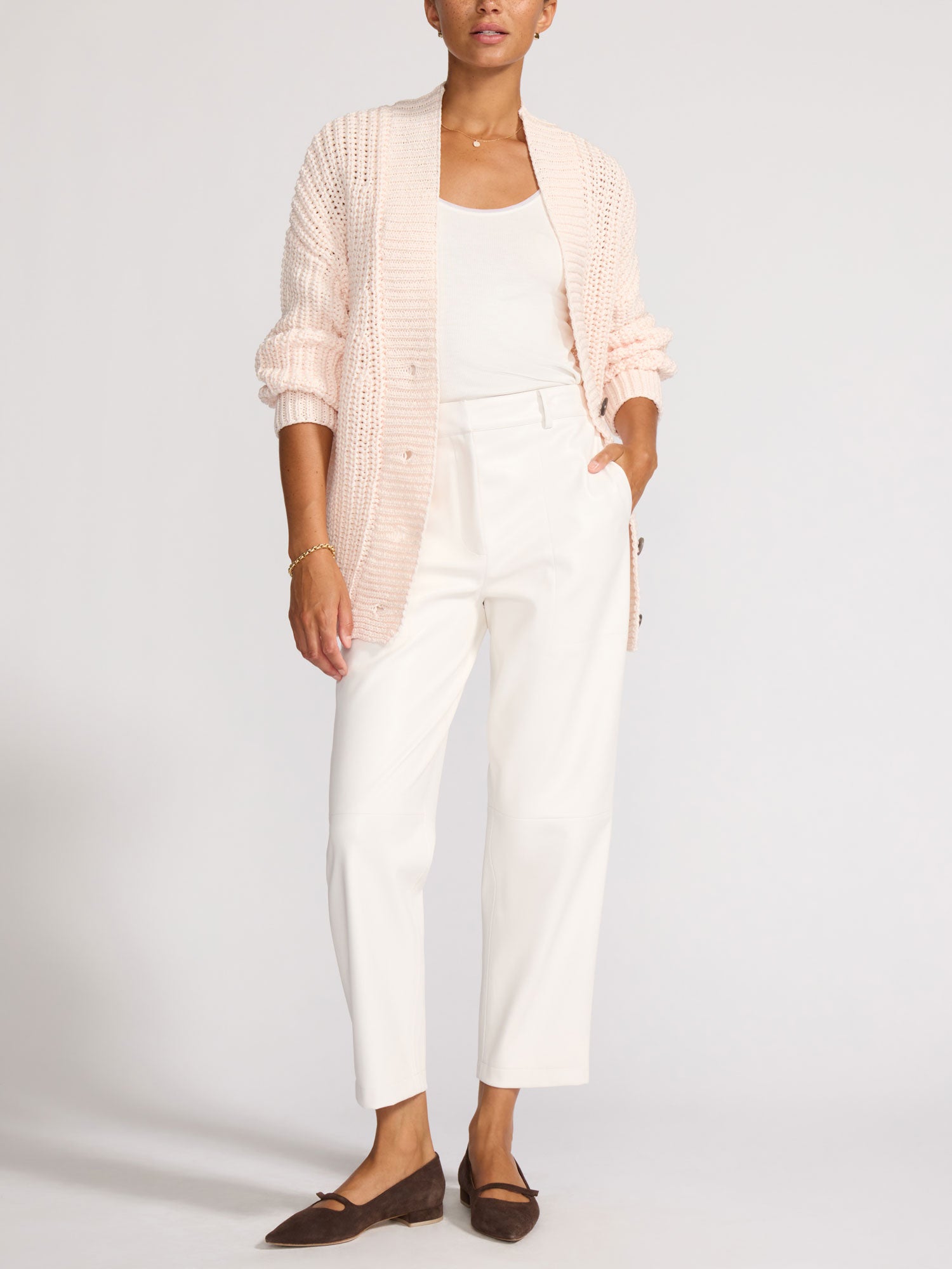 Women's Hume Handknit Cardigan in Rose | Brochu Walker