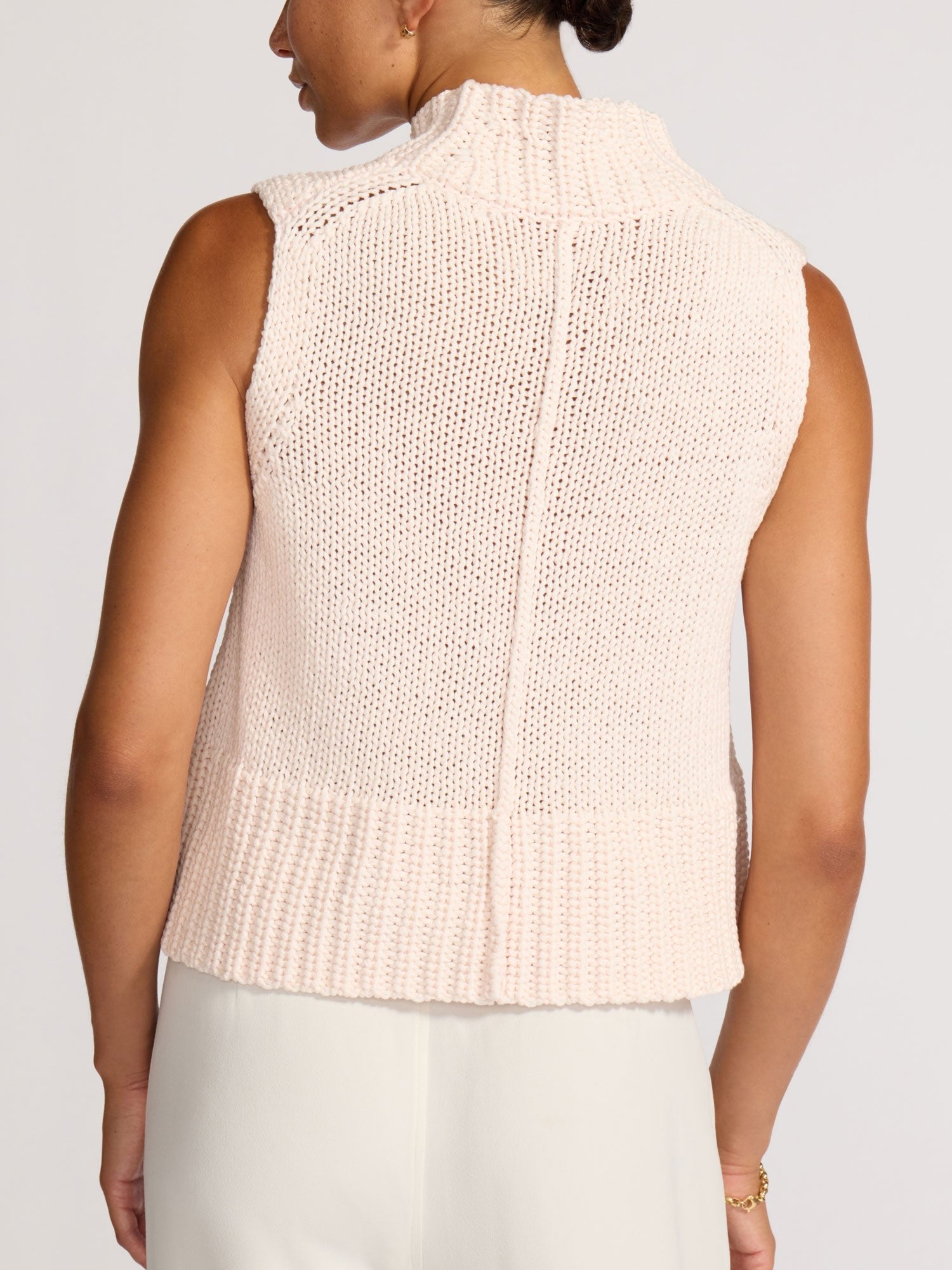 【New】Deuxieme Classe Sleeveless Pullover Knot Back Sleeveless Sweater | Premium Italian Fabric | Hudson Jeans