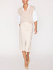 Kate ivory vest overlayer white shirt full view