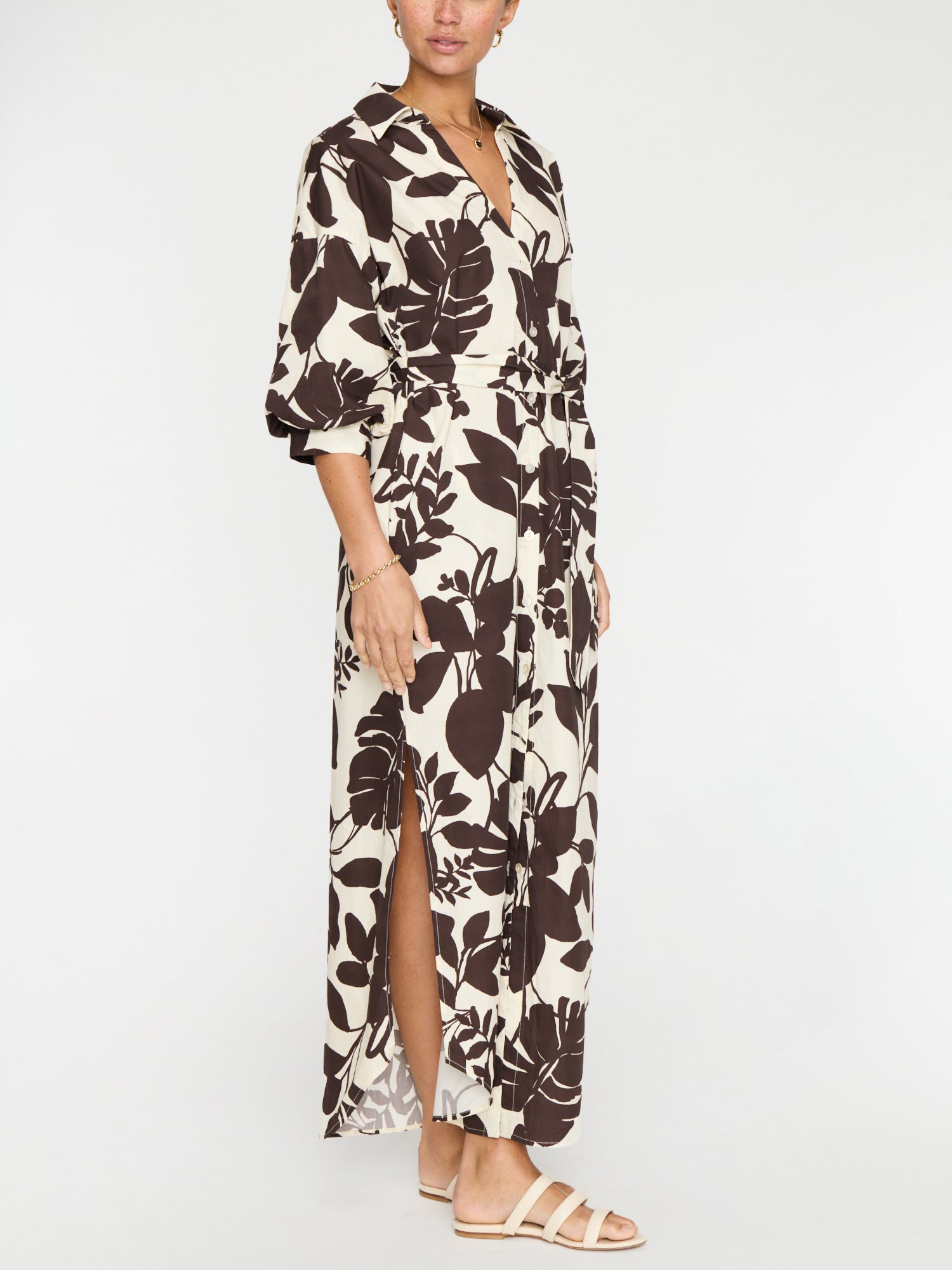 Women's Kate Printed Maxi Dress in Java Combo Print | Brochu
