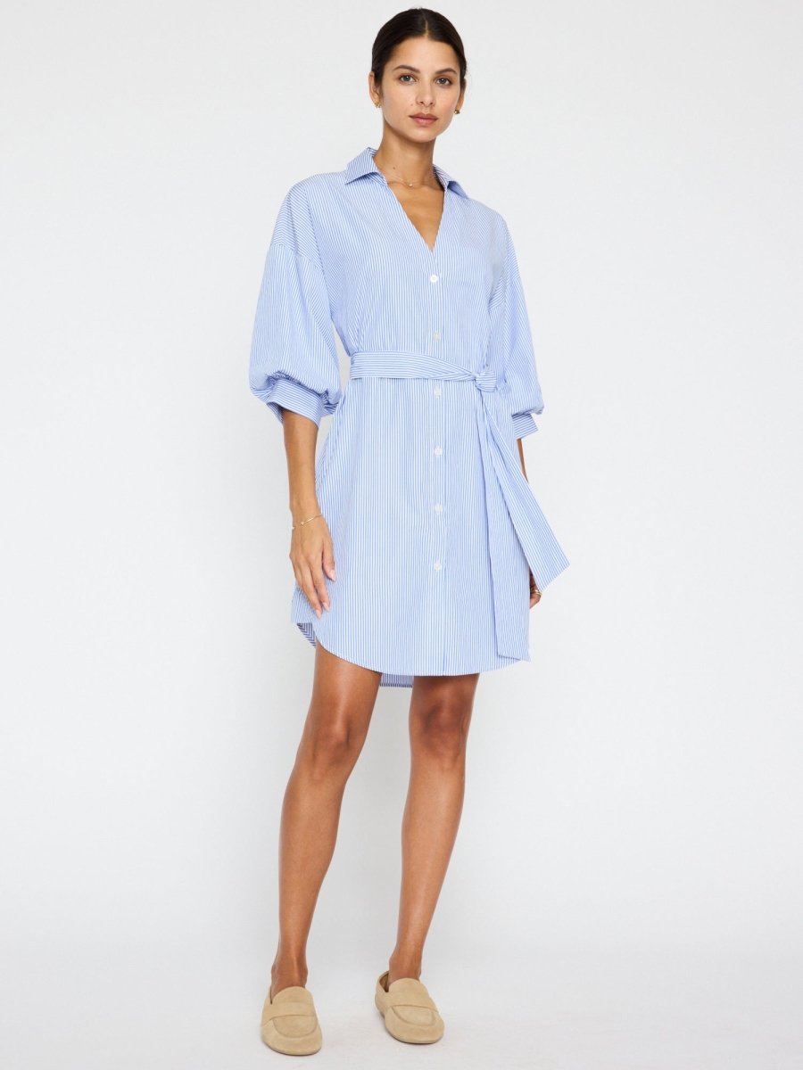 Stripe Kate Belted Dress Blue | Brochu Walker XS | Blue Stripe Stripe Kate Belted Dress Blue | Brochu Walker XS | Blue Stripe