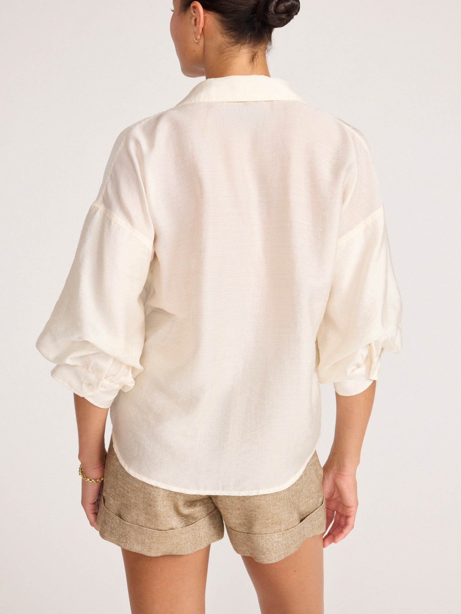 Women's Kate Voile Shirt in Creme | Brochu Walker