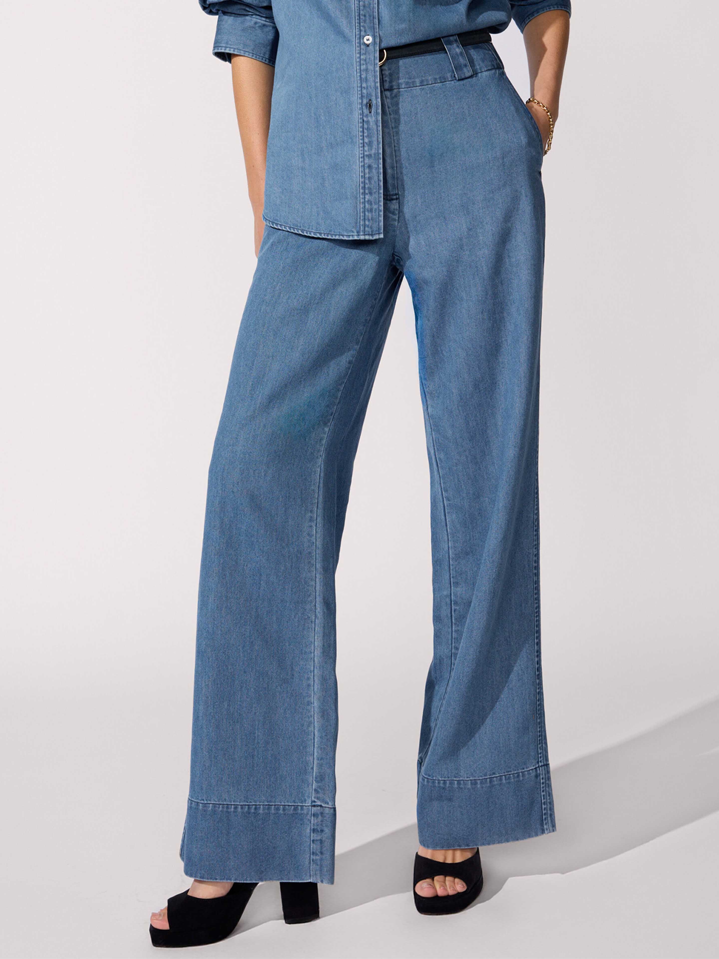 Lani Denim Pant in Atlantic Wash | Brochu Walker
