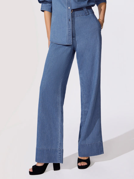 Lani Denim Pant in Atlantic Wash | Brochu Walker