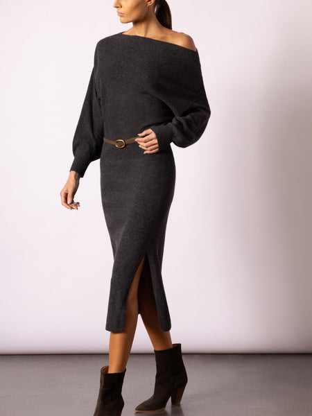 Women's Larson Dress in Dark Charcoal Mélange | Brochu Walker
