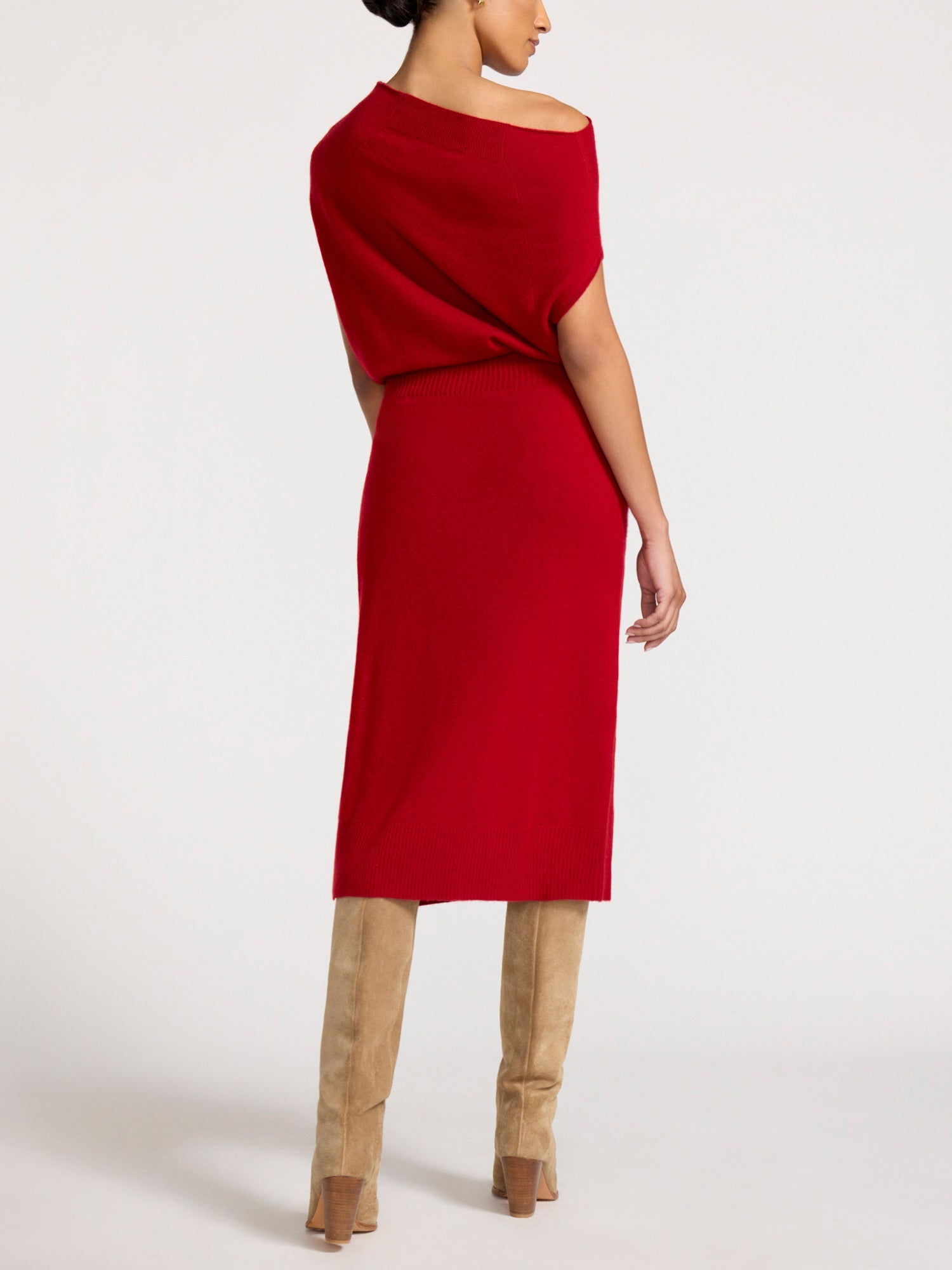 Women's Lori Sleeveless Cashmere Dress in Crimson | Brochu Walker