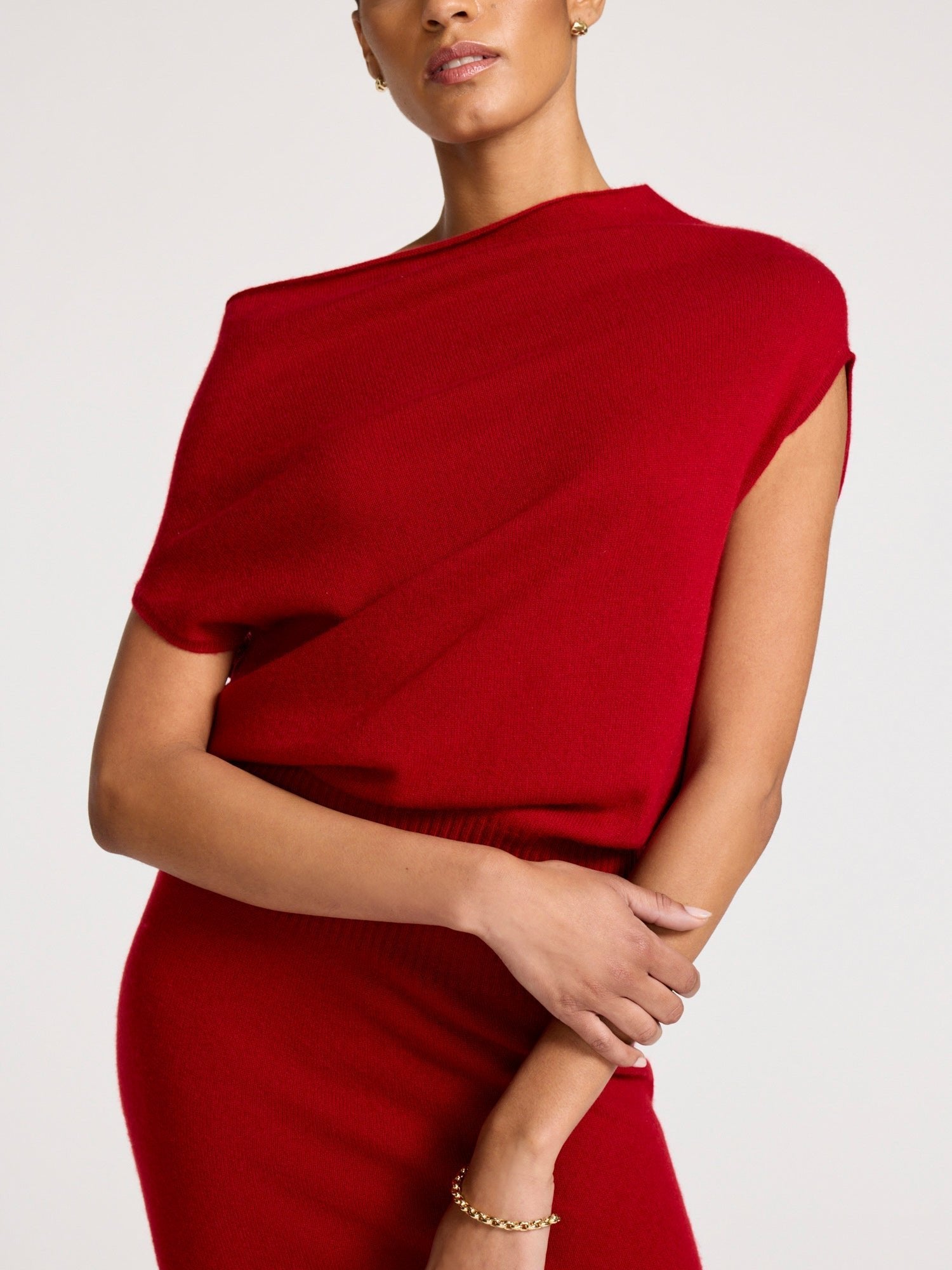 The Lori Sleeveless Cashmere Dress in Crimson | M | Brochu Walker The Lori Sleeveless Cashmere Dress in Crimson | M | Brochu Walker