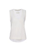 Morrow white layered V-neck tank top flat view