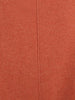 Morten funnel-neck cashmere top in canyon orange melange, close-up ribbed knit fabric detail