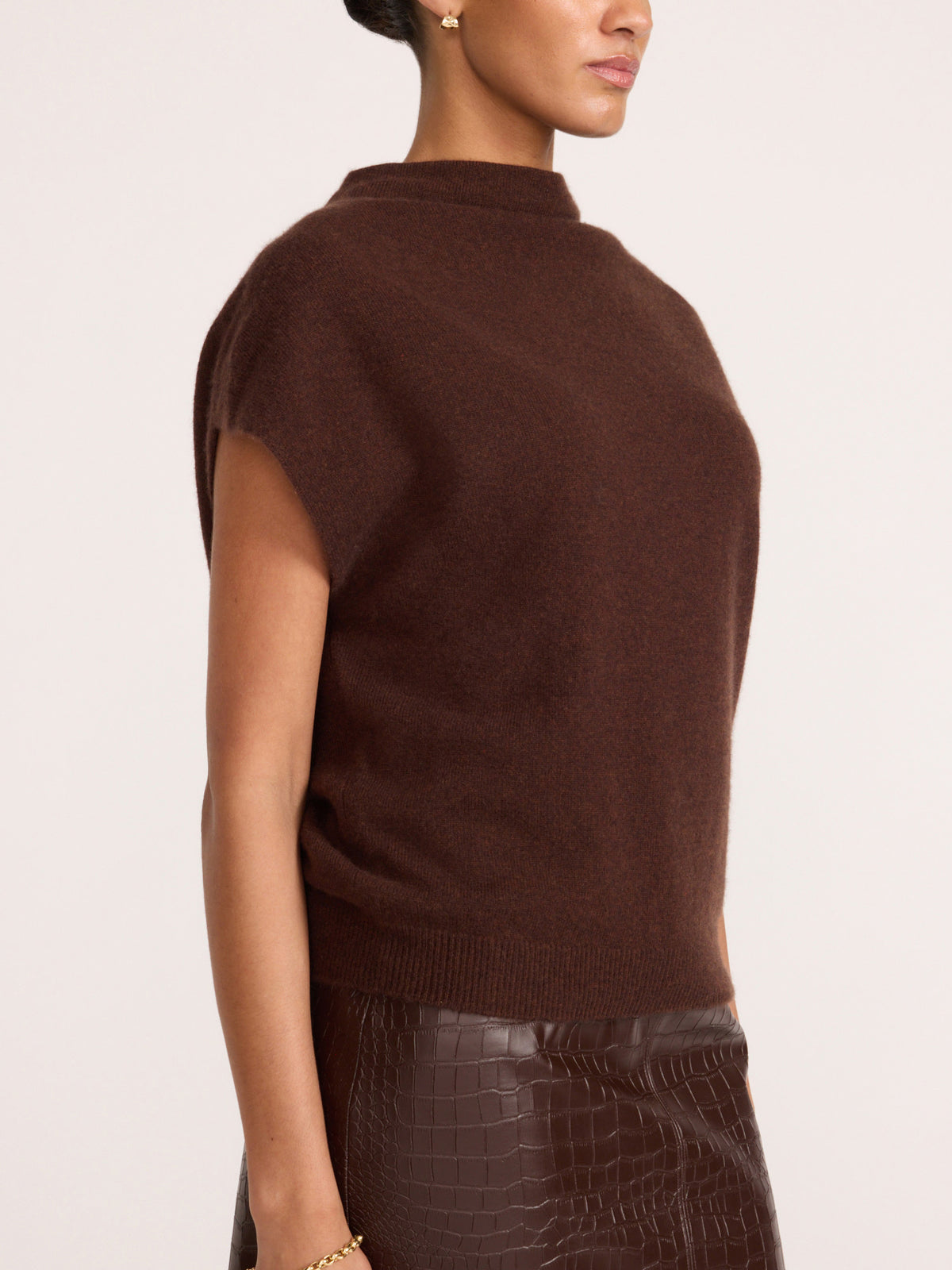 The Morten Funnel Neck Cashmere Top