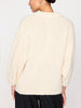 Malin ivory V-neck pullover sweater back view