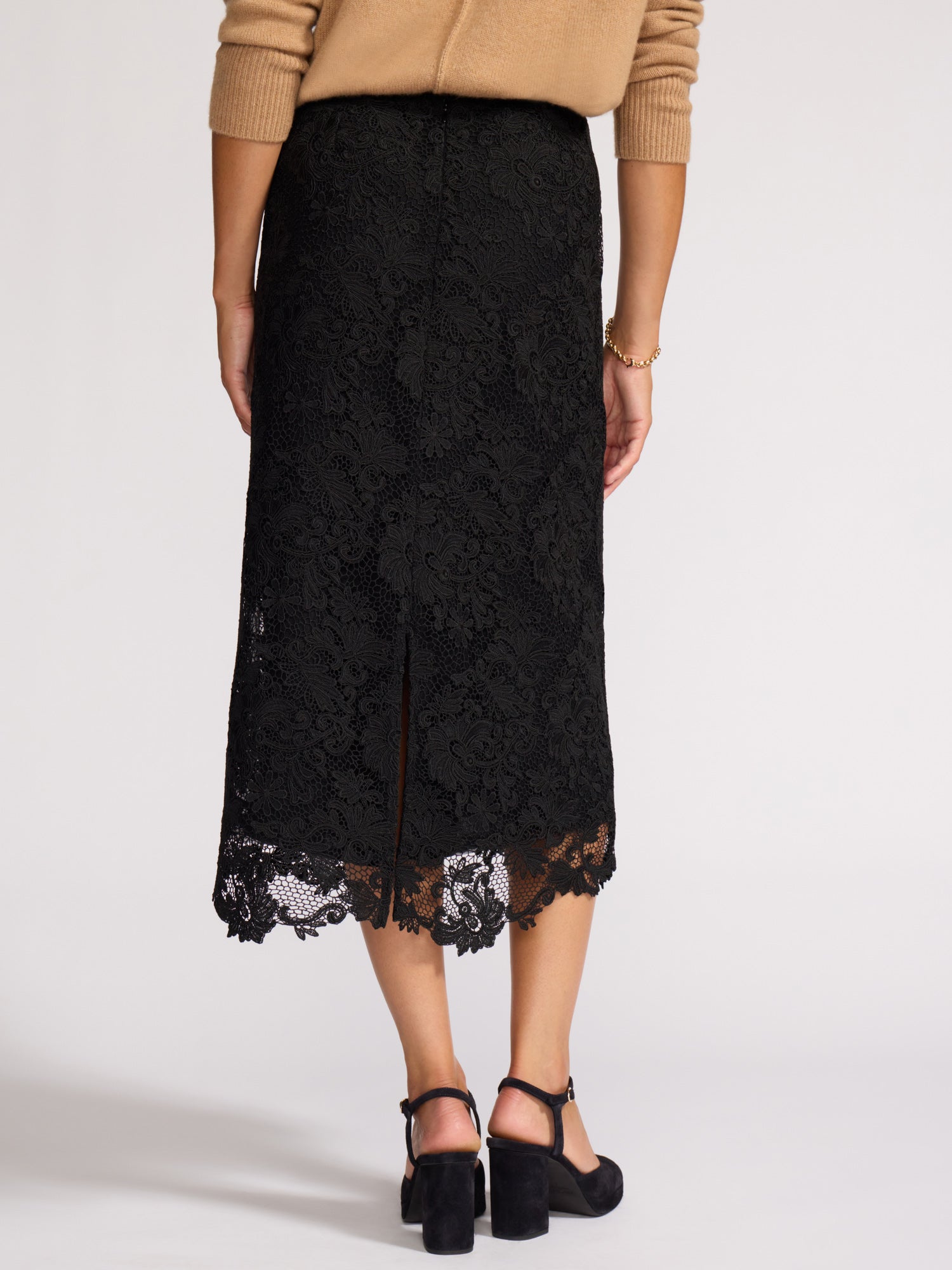 Women's Mara Lace Skirt in Black Onyx | Brochu Walker