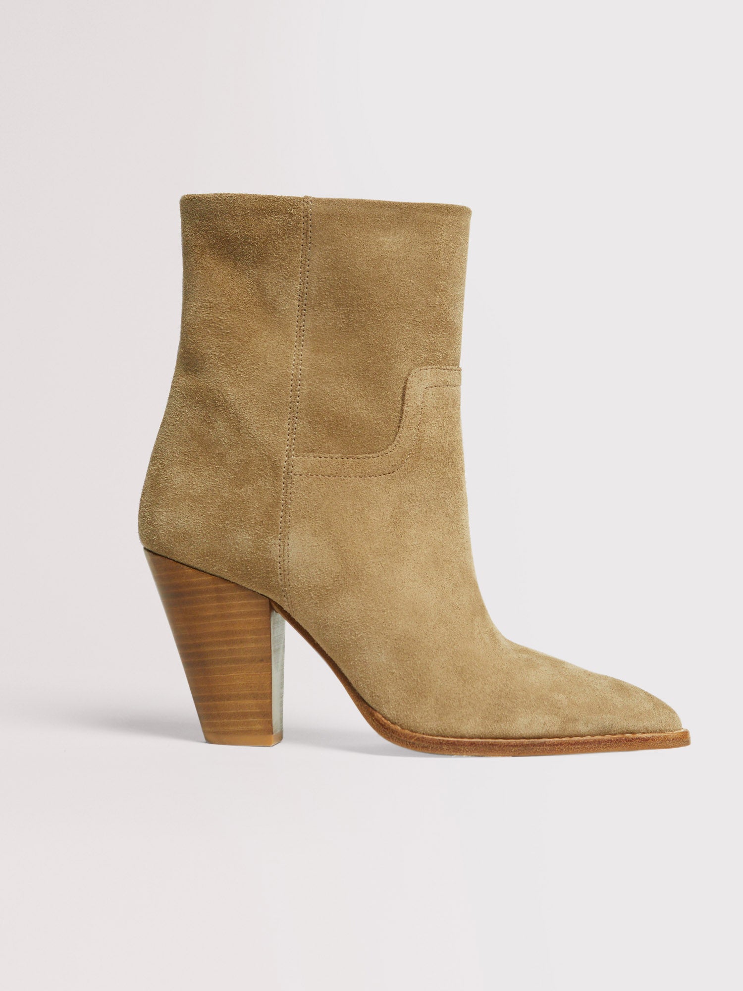 Marfa tan suede boot side view