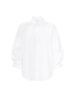 Milan shirt in salt white, an oversized long-sleeve button-up with gathered cuffs, shown flat on a white background.
