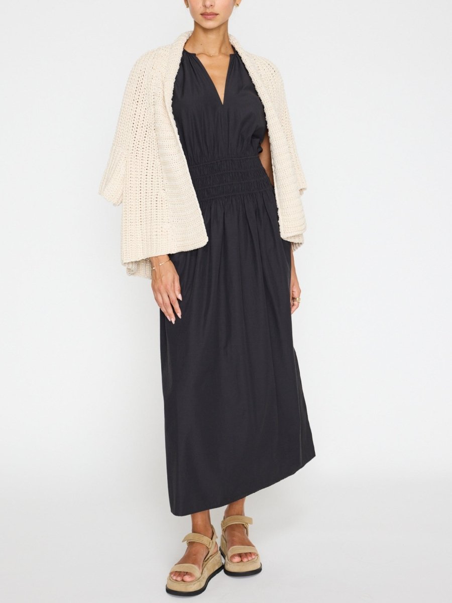 Luxury Black Mina Dress Washed