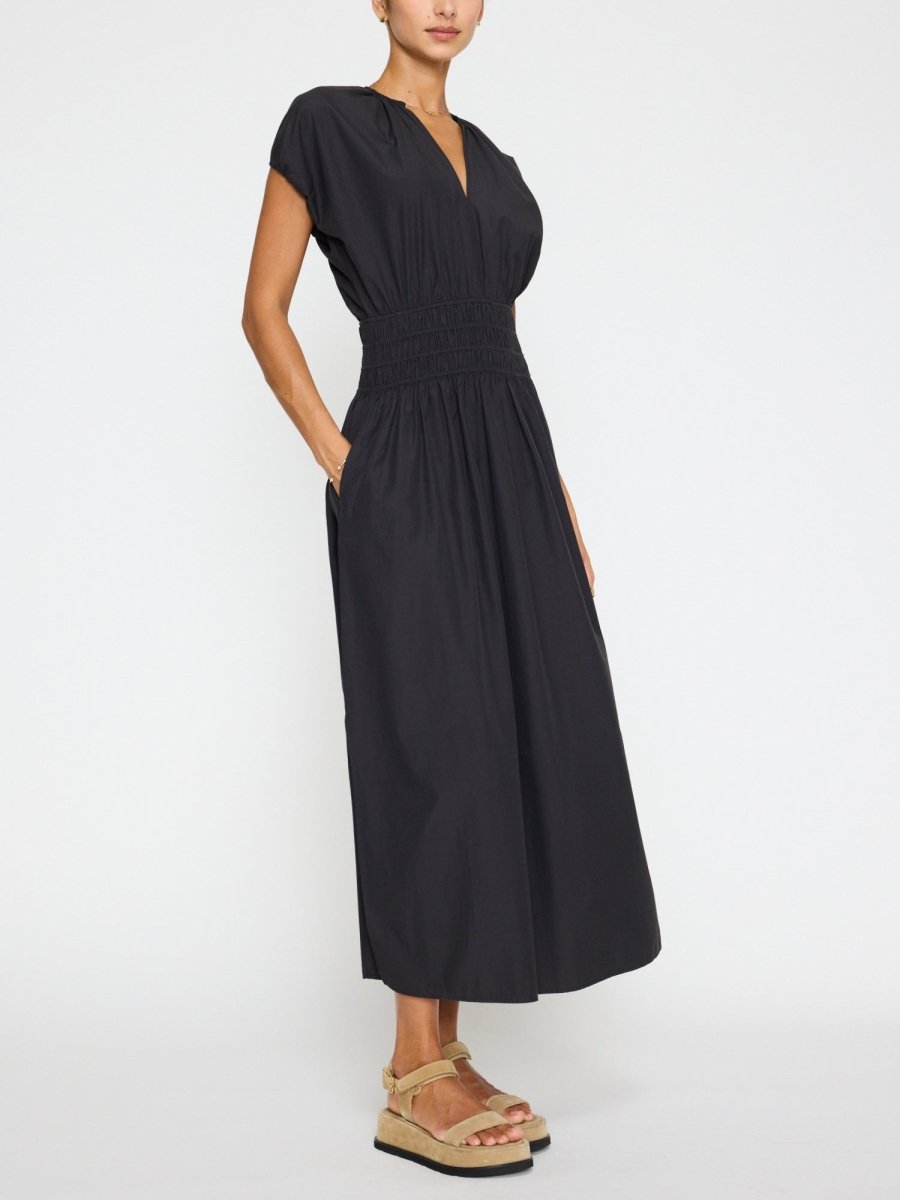 Luxury Black Mina Dress Washed