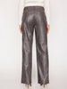 Namari straight leg brown vegan leather pant back view