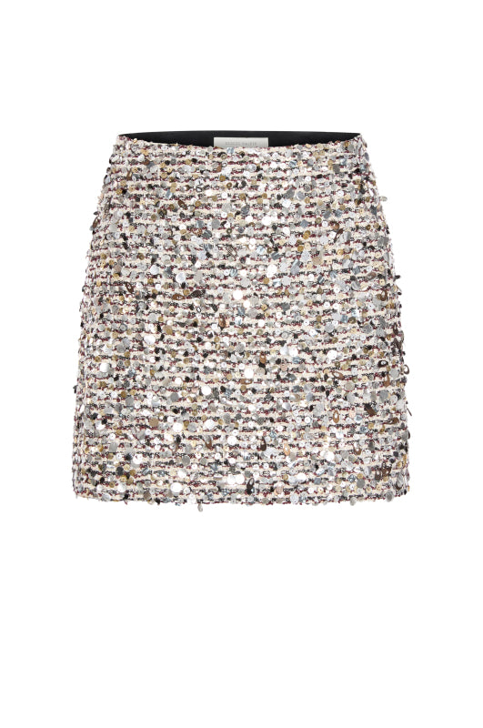 The Naya Skirt in Silver Tweed