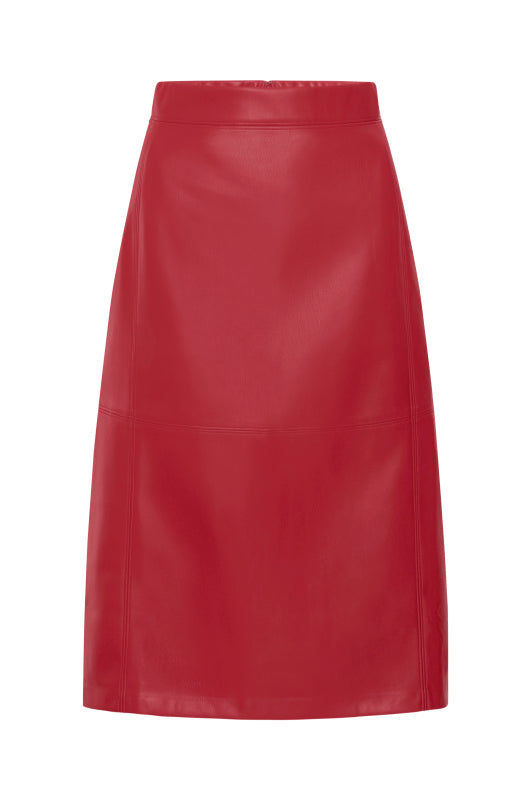 The Noemi Skirt in Crimson