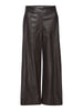 Odele brown cropped wide-leg pant flat view