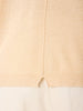 Ophi cashmere tan V-neck t-shirt top close up