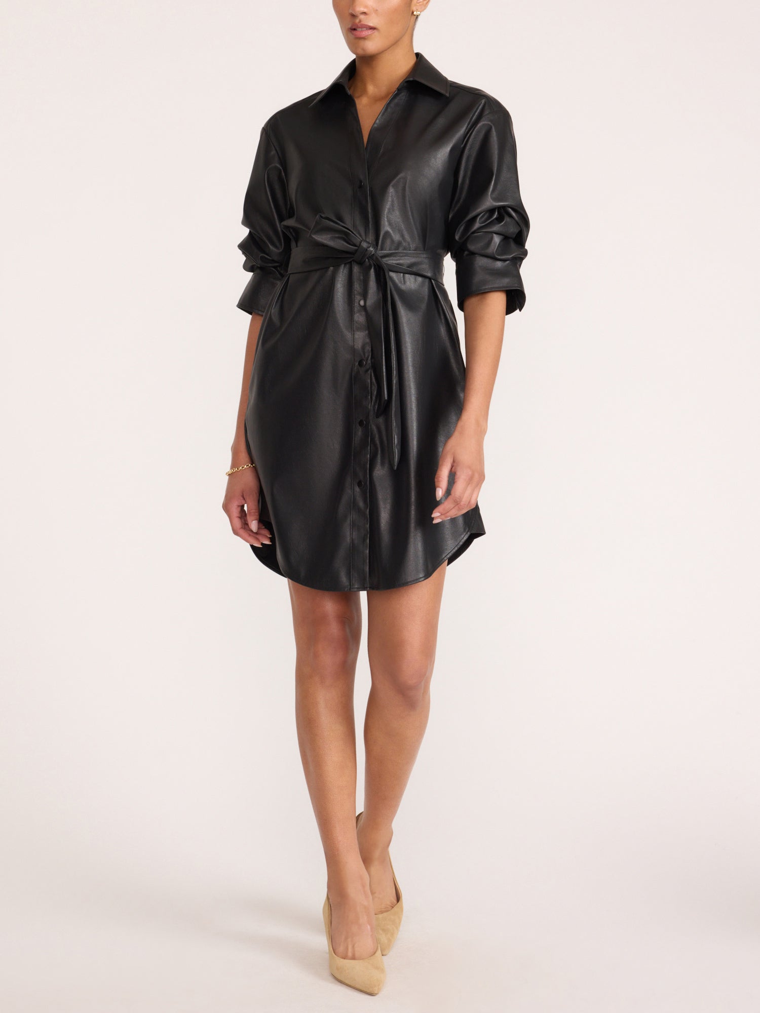 The Pia Vegan Leather Dress