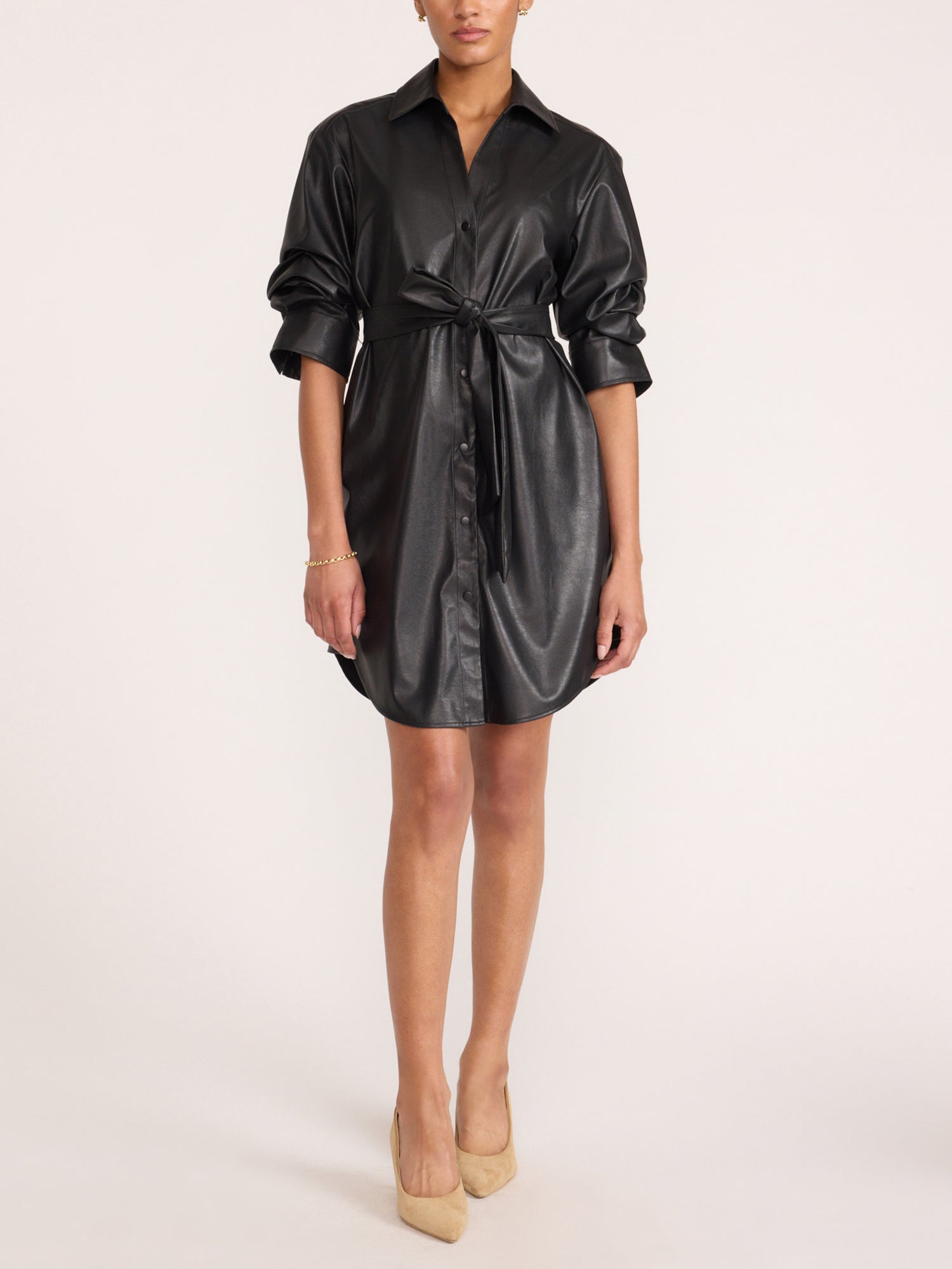 The Pia Vegan Leather Dress