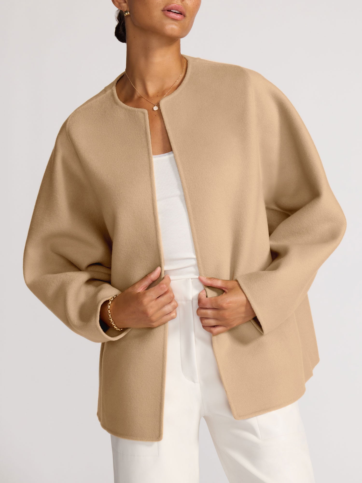 Ameri　CHECK ECO WOOL BIG JACKET Women's Parker Jacket in Rye | Brochu Walker