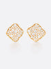 18k Yellow gold pavé diamond stud earrings