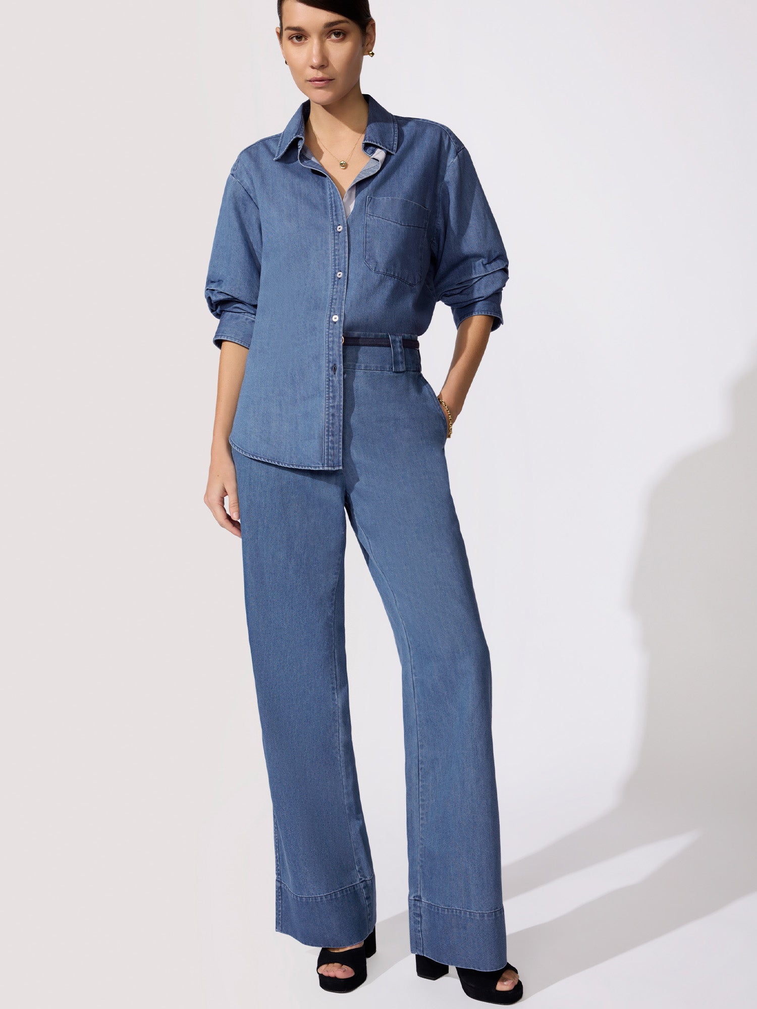 Lani Denim Pant in Atlantic Wash | Brochu Walker
