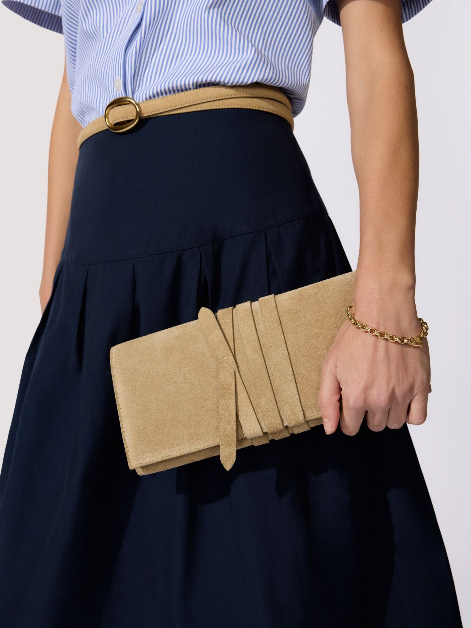 The Bridle Suede Pochette Clutch