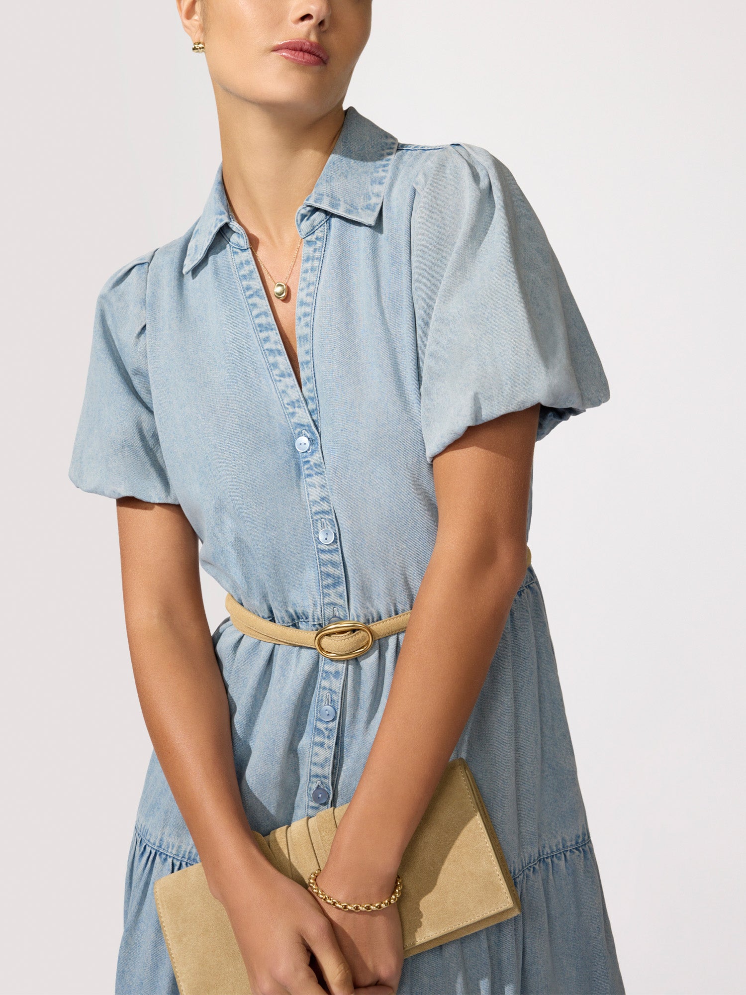 The Havana Denim Dress in California Wash | M | Brochu Walker The Havana Denim Dress in California Wash | M | Brochu Walker