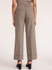 Reece wide-leg cropped trousers in gravel melange, back view with high-heeled sandals