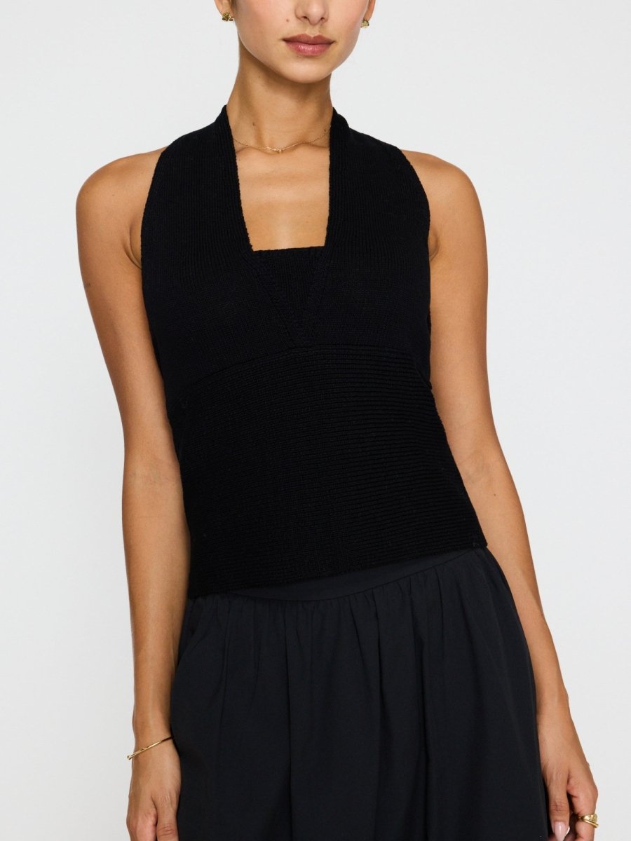Women's Ramona Halter Top in Black Onyx | Brochu Walker