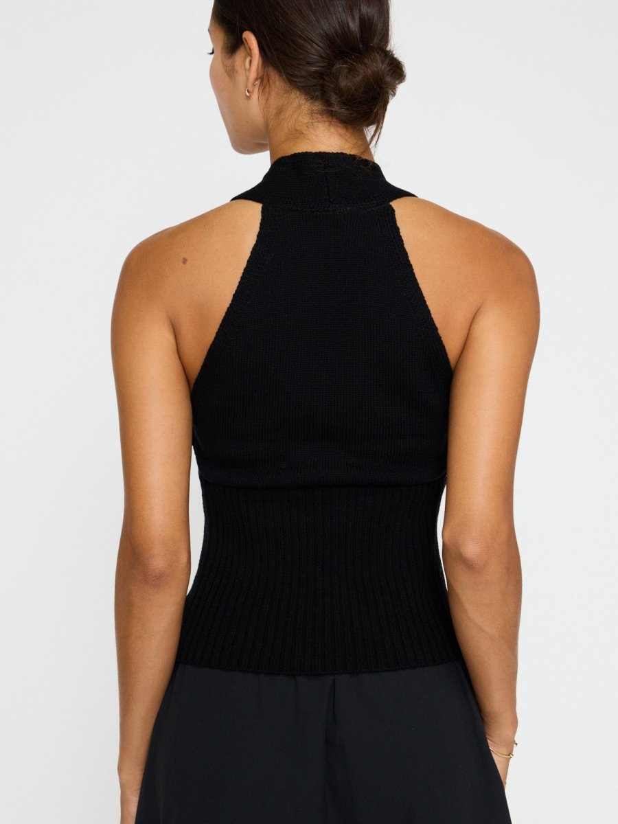 Women's Ramona Halter Top in Black Onyx | Brochu Walker