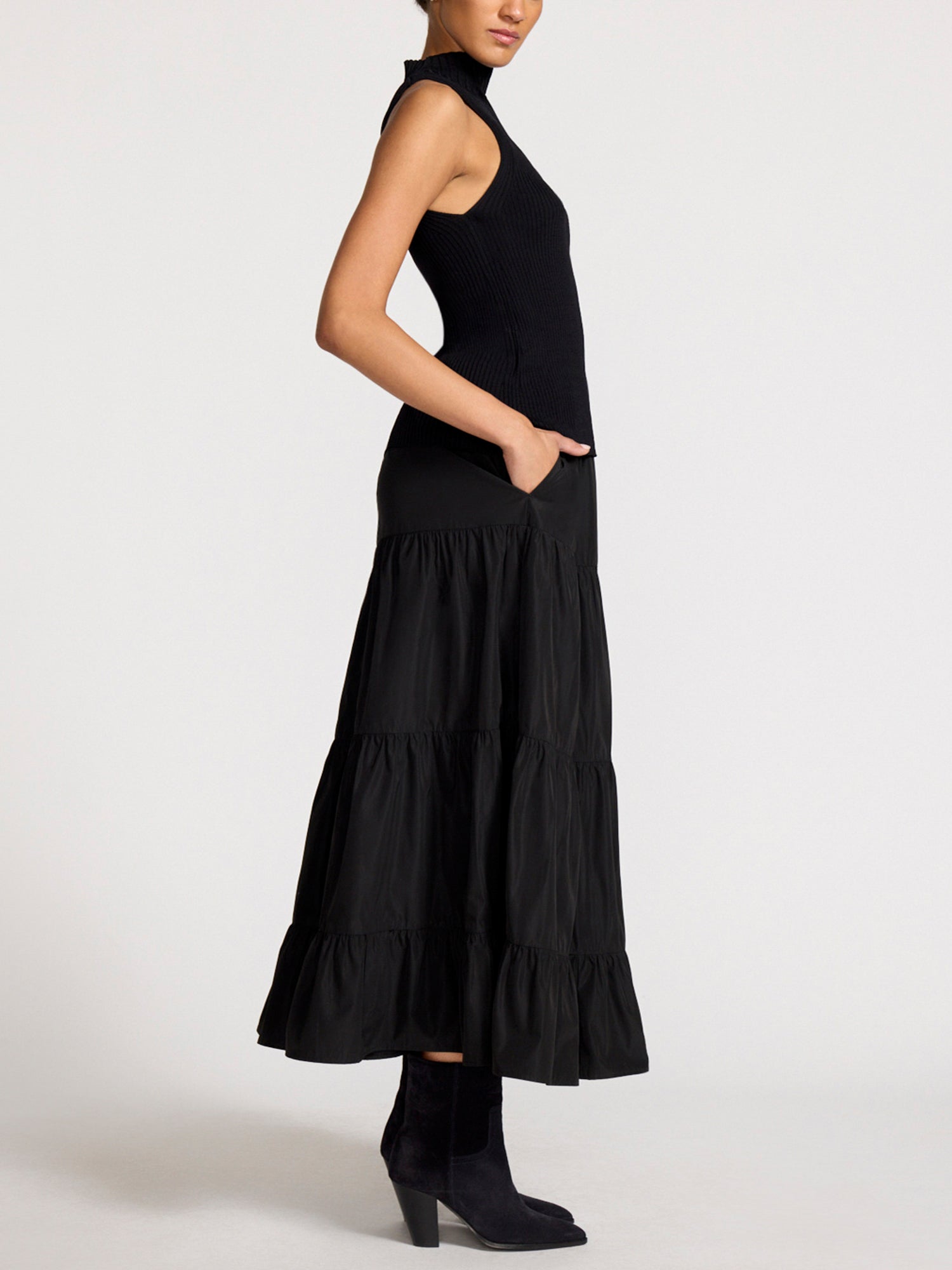 Women's Rayne Dress in Black Onyx with Black | Brochu Walker