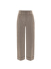 Reece pant in gravel melange, high-waisted wide-leg cropped trousers shown on a white background.