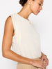 Reins beige crewneck muscle t-shirt side view