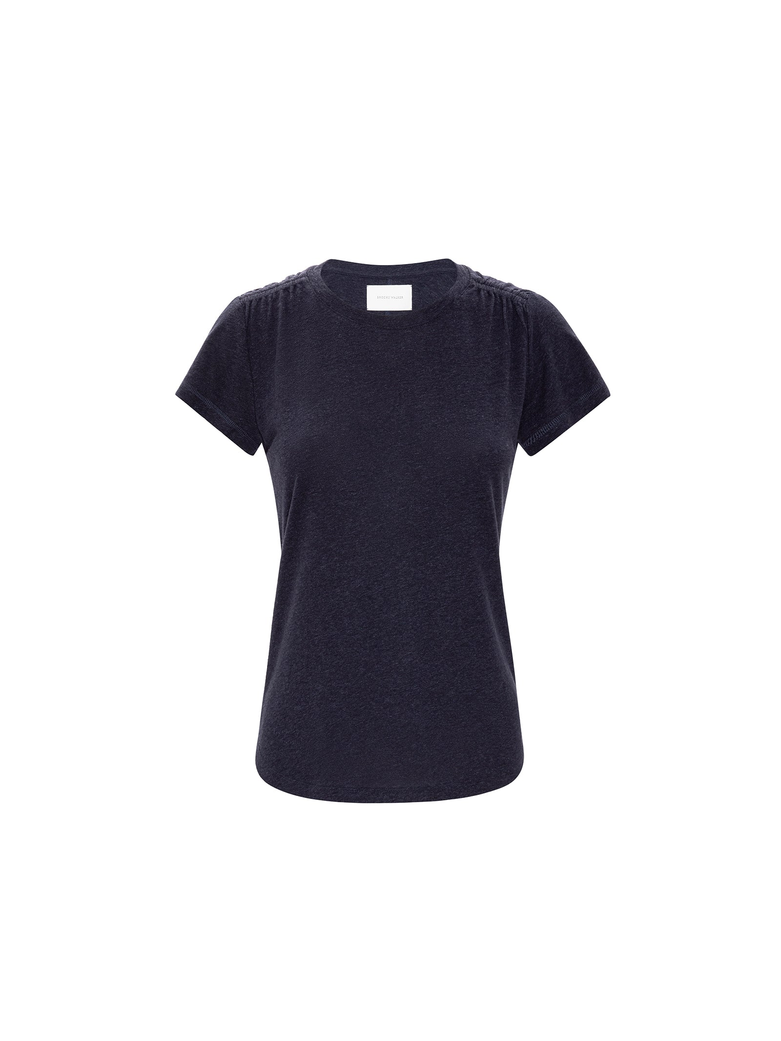 Remy short-sleeve crewneck tee in navy, shown flat against a white background