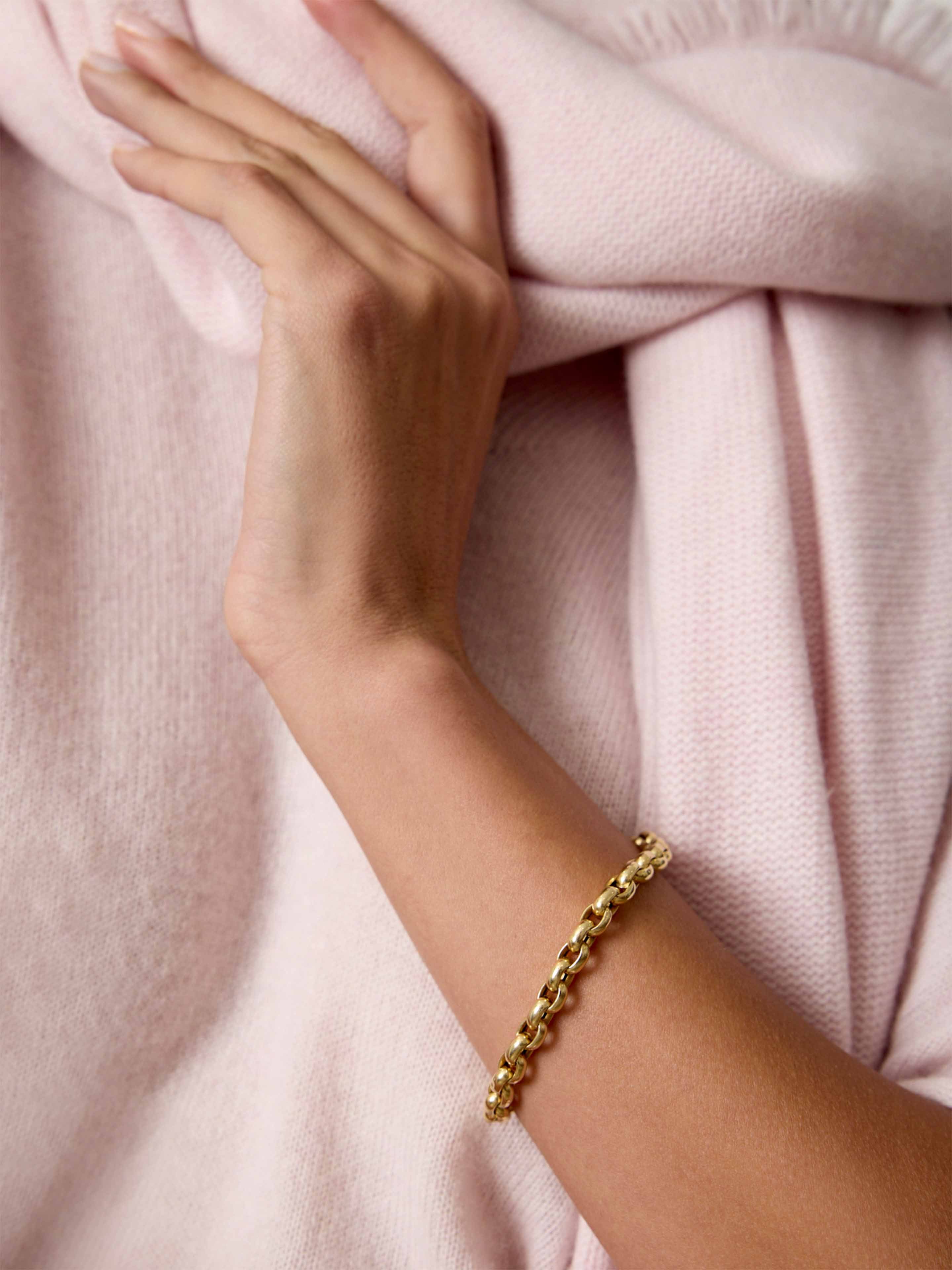Icons Yellow Gold Rolo Link Bracelet