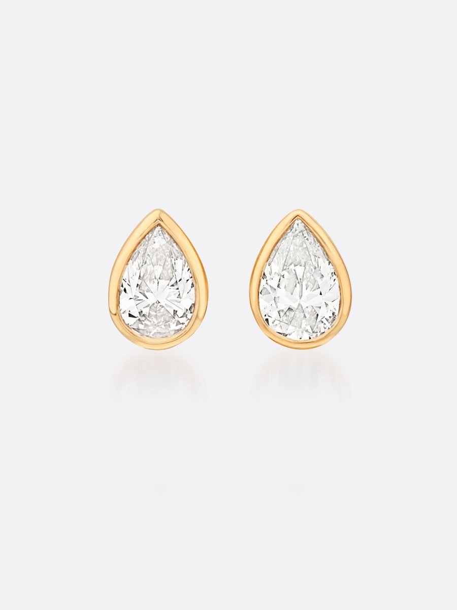 Romance Pear Diamond Droplet Earrings