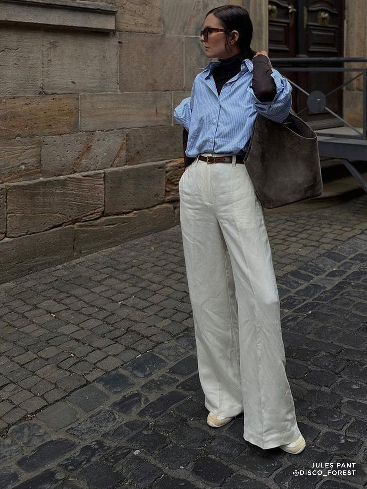 Women's Wide Leg Pant in Egret | Brochu Walker