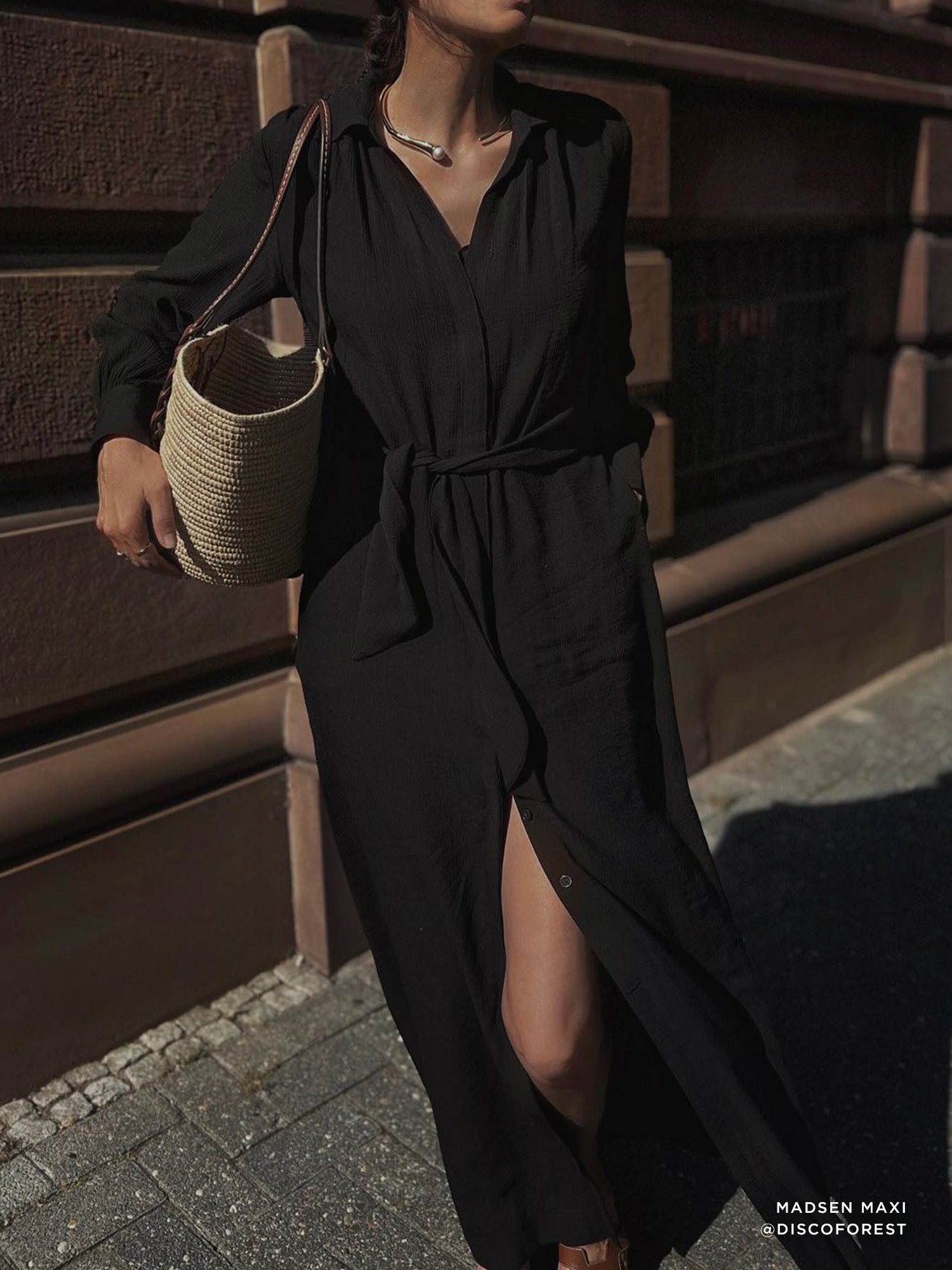 Women's Madsen Maxi Dress in Black Onyx