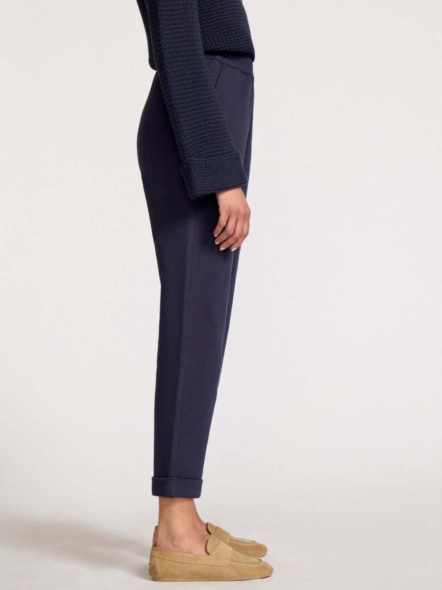 Navy Terry Lounge Pant Wide | Brochu Walker