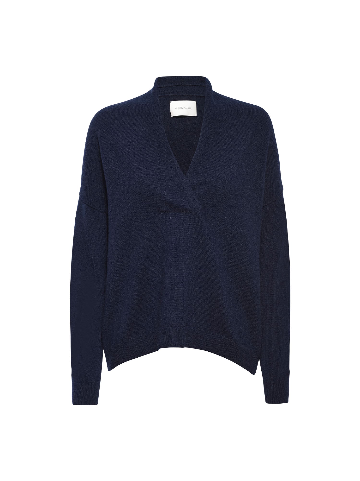 Siena v-neck pullover navy sweater flat view