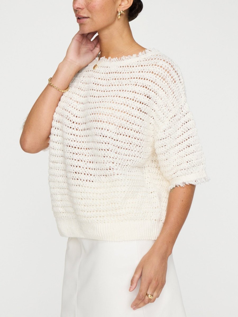 Women's Fringe Pullover in Natural | Brochu Walker