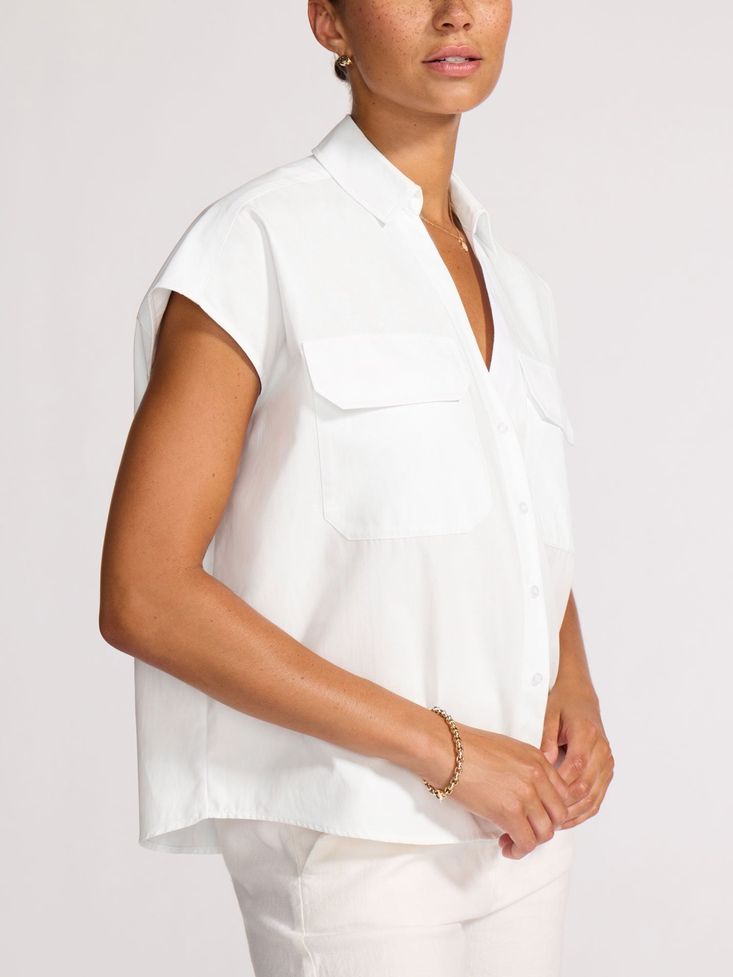 Women's St Tropez Shirt in Salt White | Brochu Walker