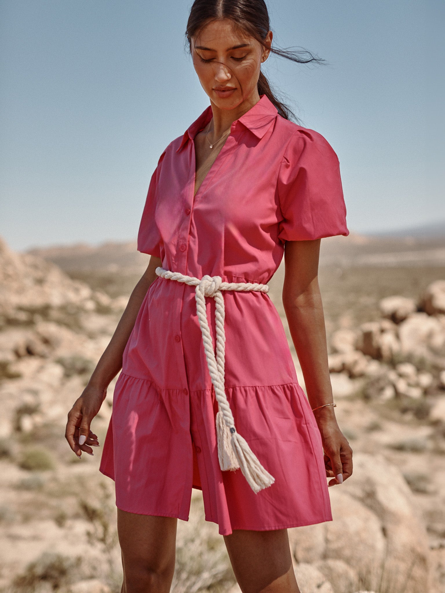 Havana Mini Skort- Pink & White
