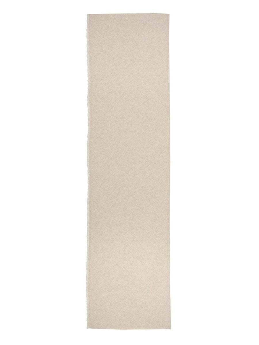 Cashmere fringe ivory wrap flat view 3